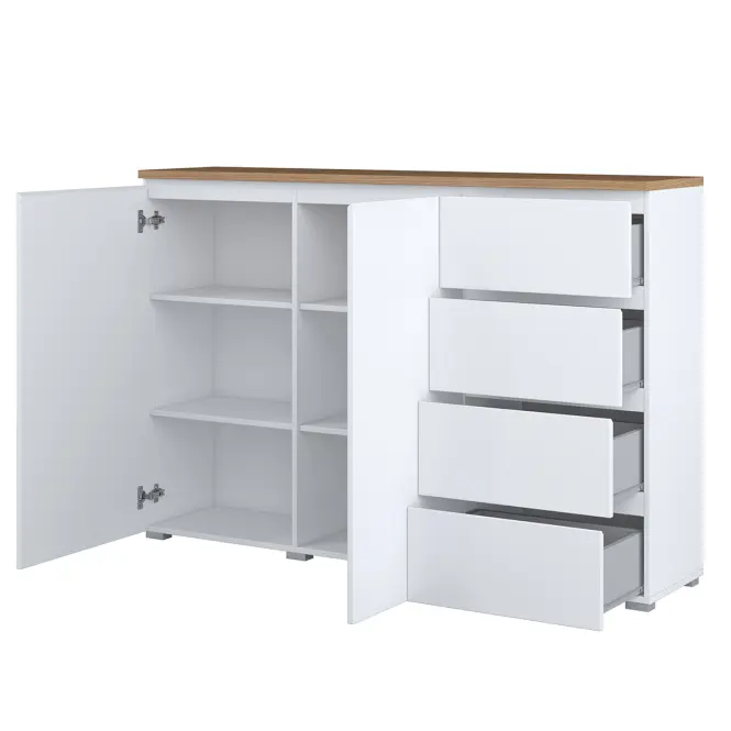 Komód 2d4s Modo 45 Tölgy Mauvella/Fehér