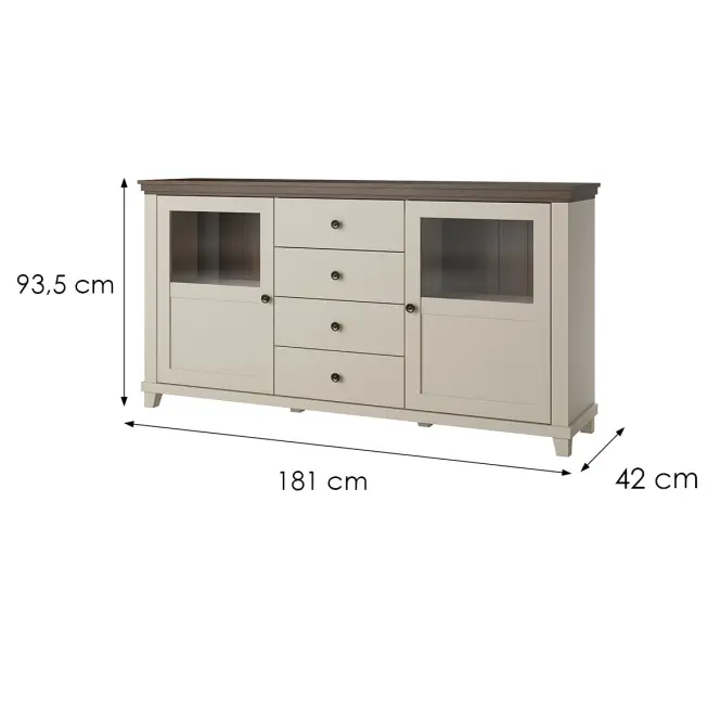 Komód 2d4s Evora 25 Nélkül/Tölgy Dunin,2