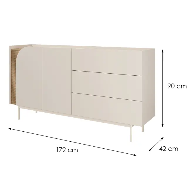 Komód Carmen 6 Macadamia/Tölgy Tavaszi