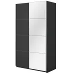 Szekrény 120cm Beta 54  Fekete/Tükör