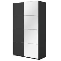Szekrény 120cm Beta 54  Fekete/Tükör
