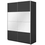 Szekrény 150cm Beta 55  Fekete/Tükör