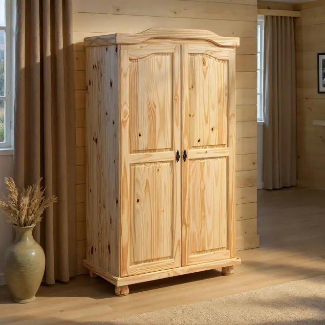 Szekrény 30500100 Genf 2d Fenyő Natural Bezbarwny Lakier