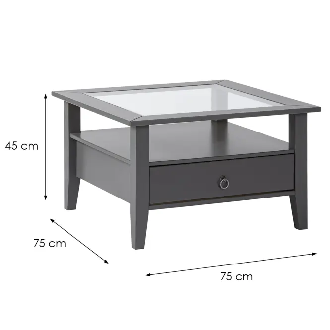 Dohányzóasztal 29086510 Provence 1 Fenyő Szürke