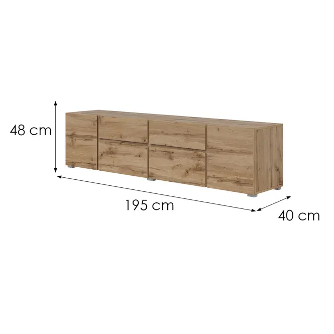 TV stolík Asymetric 39 Dub Wotan
