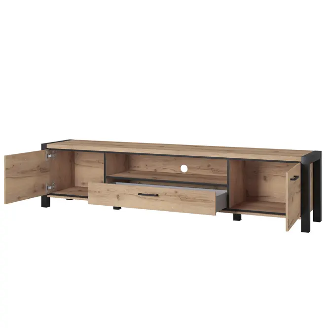 TV stolík Aktiv 40 210cm Dub Taurus/Čierna