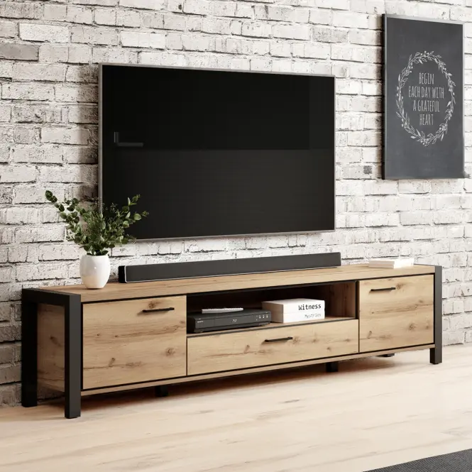 TV stolík Aktiv 40 210cm Dub Taurus/Čierna