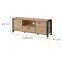 TV stolík Aktiv 41 180cm Dub Taurus/Čierna,2