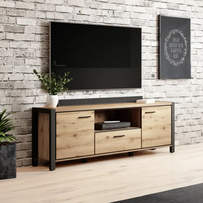 TV stolík Aktiv 41 180cm Dub Taurus/Čierna