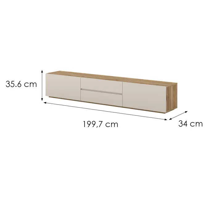 TV stolík Criss 39 Dub Mauvella/Kašmír