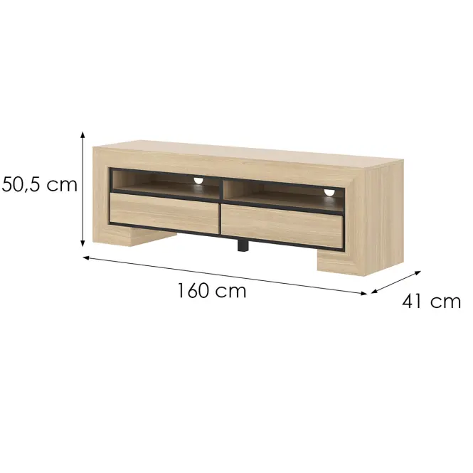 TV stolík Cuba Ii 40 Dub Sambal/Čierna