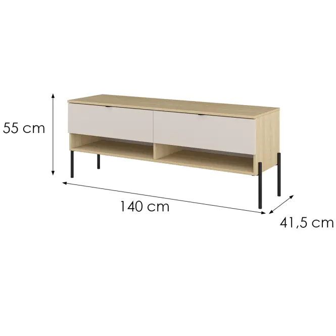 TV stolík Ore 41 2s Dub Lindberg/Kašmír