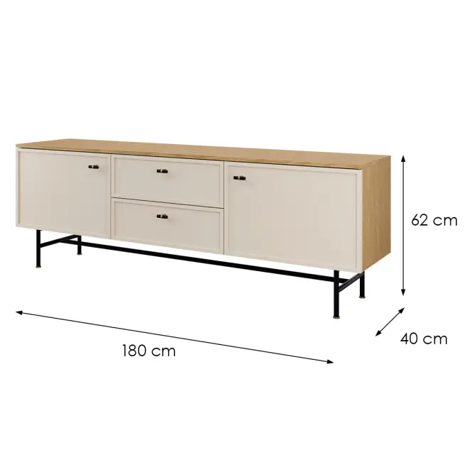 TV stolík Elora 10 Dub Jarná/Macadamia