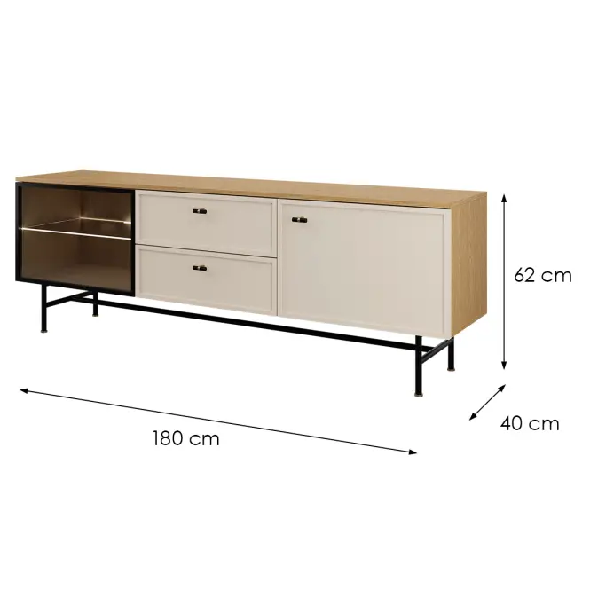 TV stolík Elora 11 Dub Jarná/Macadamia