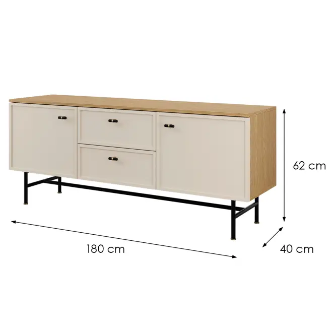 TV stolík Elora 12 Dub Jarná/Macadamia