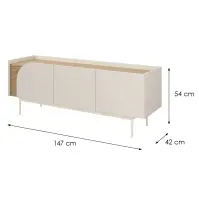 TV stolík Carmen 10 Macadamia/Dub Jarná