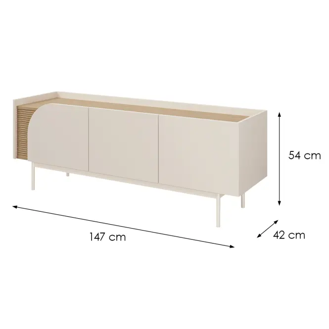 TV stolík Carmen 10 Macadamia/Dub Jarná