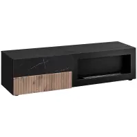TV stolík Cannes Zmwdv Cs RTV Black/Viking/Marble Black