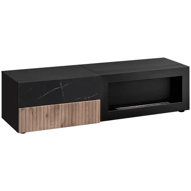 TV stolík Cannes Zmwdv Cs RTV Black/Viking/Marble Black