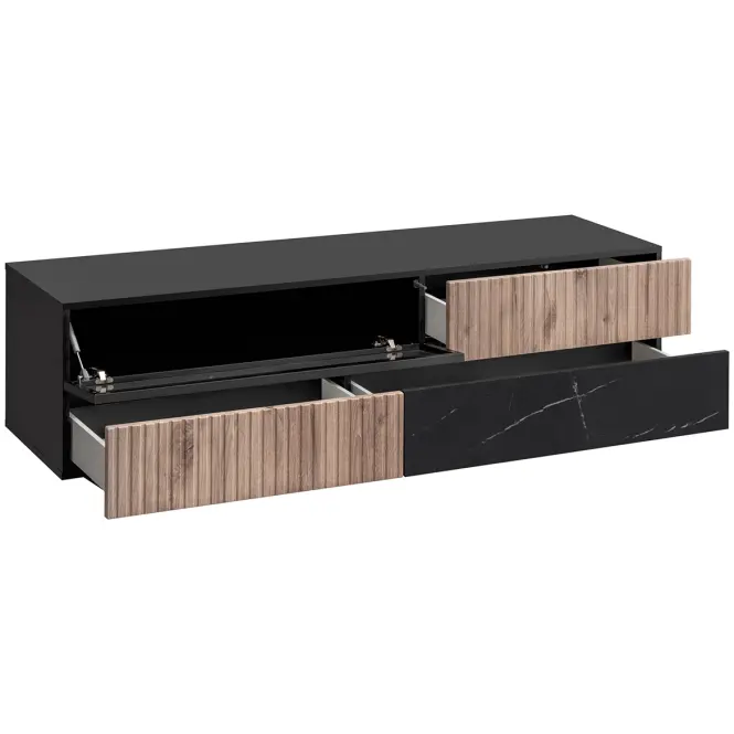 TV stolík Cannes Zmwdv Cs RTV-K Black/Viking/Marble Black