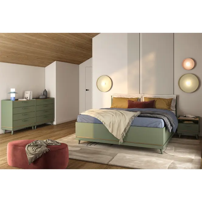 Ágy Scandi 32 180 Tölgyfaolaj/Zöld,6