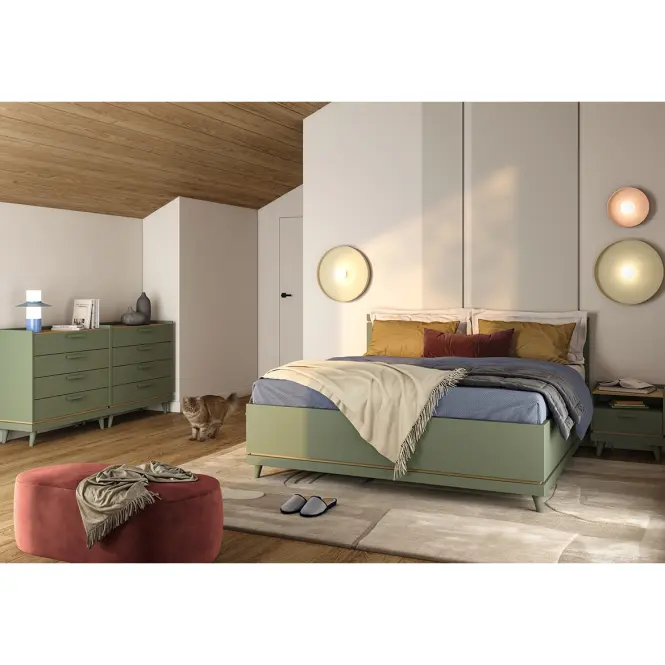 Ágy Scandi 32 180 Tölgyfaolaj/Zöld,7