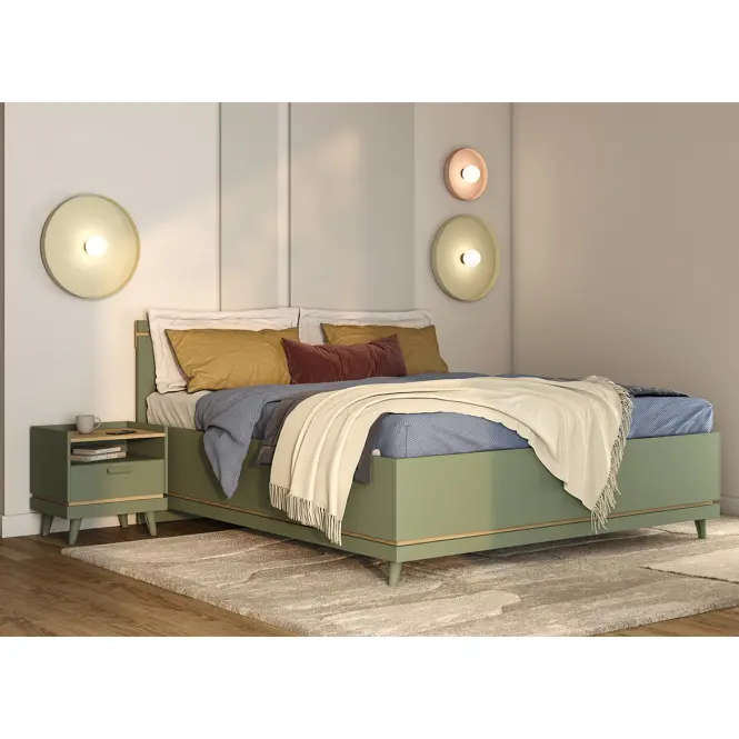 Ágy Scandi 32 180 Tölgyfaolaj/Zöld,8
