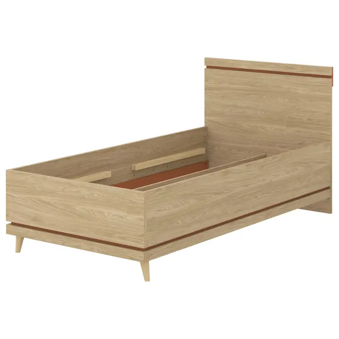 Ágy Scandi 34 100 Tölgyfaolaj/Tégla,2