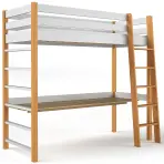 Ágy Niko 80x190 Fehér/Tölgy Természetes