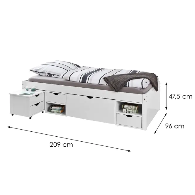 Ágy 20900160 Till 90x200 Fehér,2