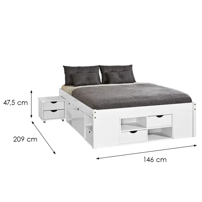 Ágy 20900170 Till 140x200 Fehér