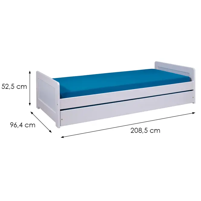 Ágy 20900195 Surf Összecsukható 90x200 Fehér,2