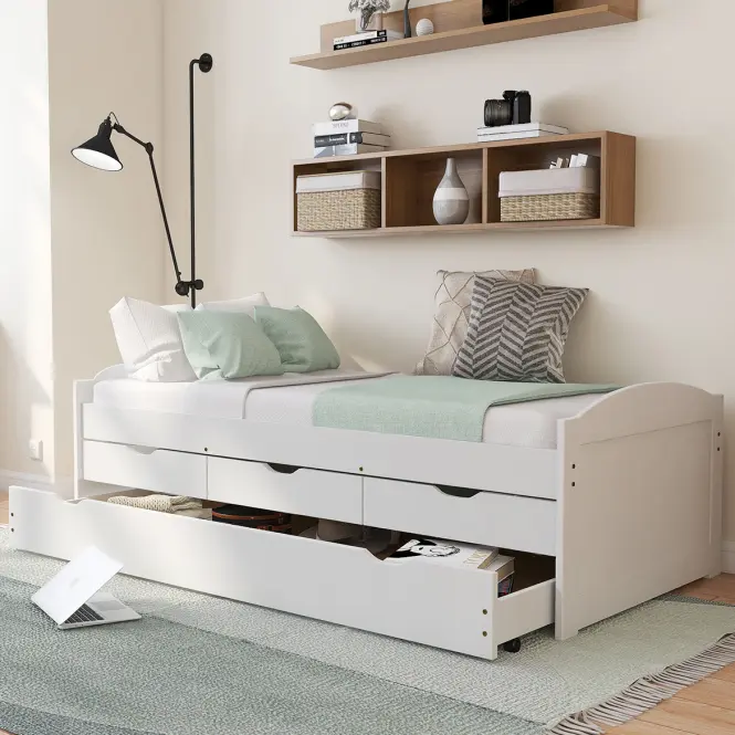 Ágy 20900245 Ulli 90x200 Fehér,6