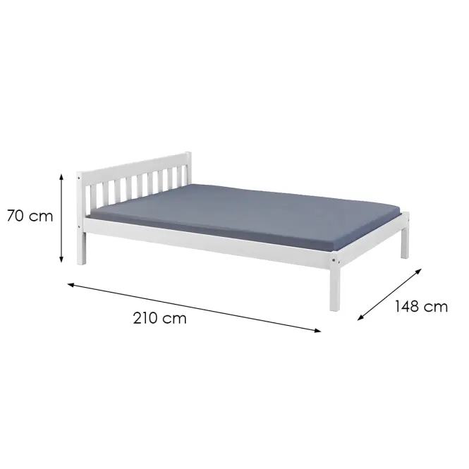 Ágy 29040020 Vilmar 140x200 Fehér,3