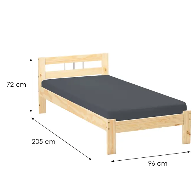 Ágy 30400225 Jana 90x200 Természetes,2