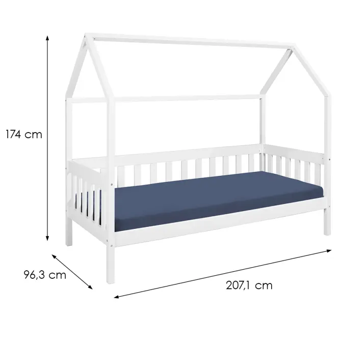 Ágy 40101080 Funky Housebed 90x200 Fehér,3