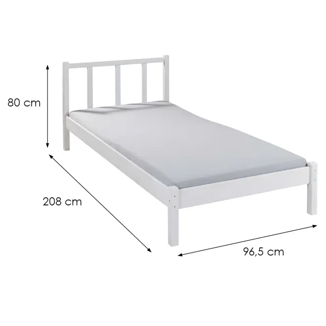 Ágy 29040100 Bet Fredy 90x200 Fehér