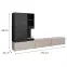 Nappali Bútor Gina Sgms Gn Clay Grey/Marble Black,4