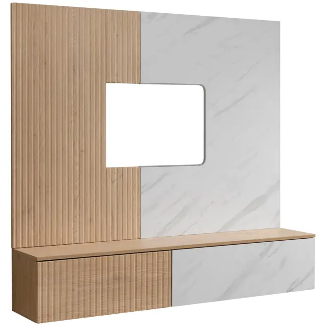 Nappali Bútor Noir I Dcmw Nr1 Cremona Oak/Marble White,3