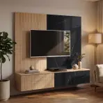 Nappali Bútor Noir I Dcms Nr1 Cremona Oak/Marble Black