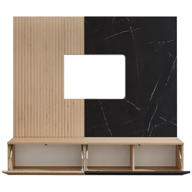 Nappali Bútor Noir I Dcms Nr1 Cremona Oak/Marble Black,2