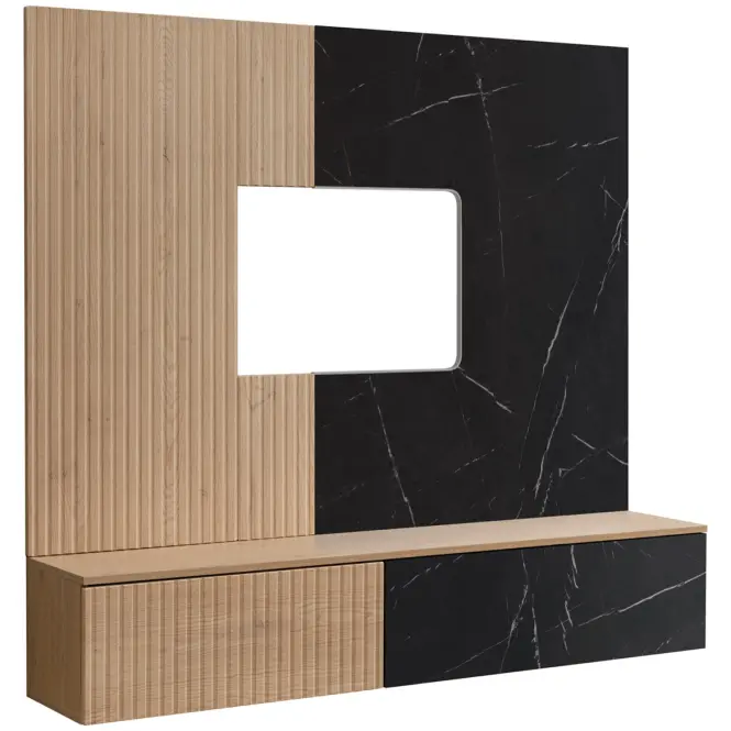 Nappali Bútor Noir I Dcms Nr1 Cremona Oak/Marble Black,3
