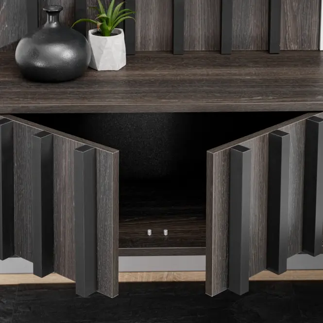 Nappali Bútor Noir Ii Dgmw Nr2 Graphite Oak/Marble Black