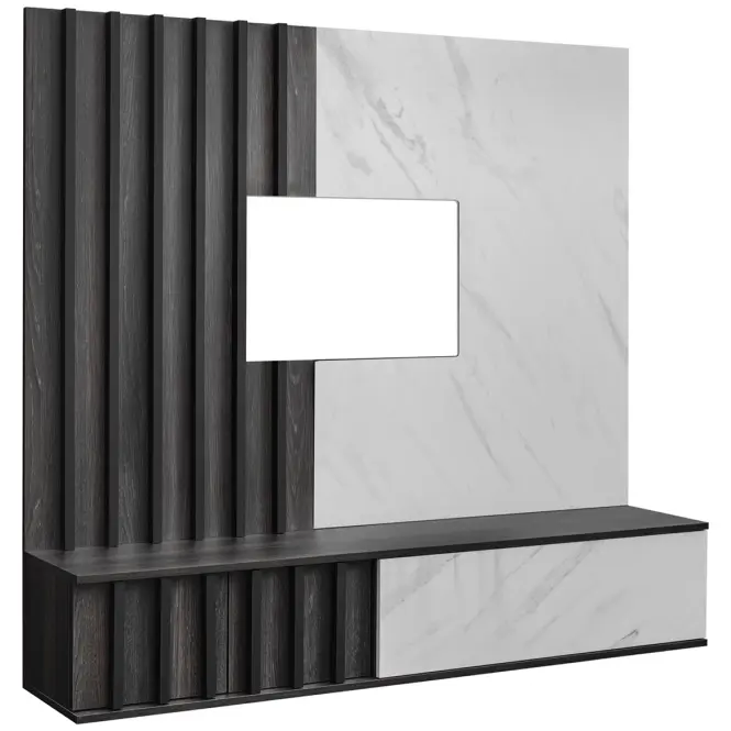 Nappali Bútor Noir Ii Dgmw Nr2 Graphite Oak/Marble Black,2