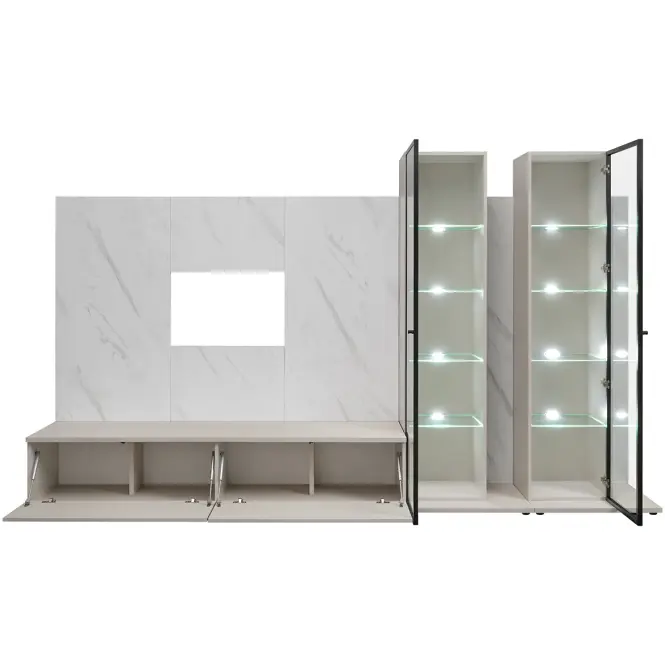 Nappali Bútor Glam Ii Ccmw Gl3 Kasmír/Marble Bianco,2