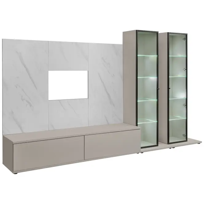 Nappali Bútor Glam Ii Ccmw Gl3 Kasmír/Marble Bianco,3