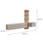 Nappali Bútor Luzz Sgce Lz Clay Grey/Coast Evoke Oak,4
