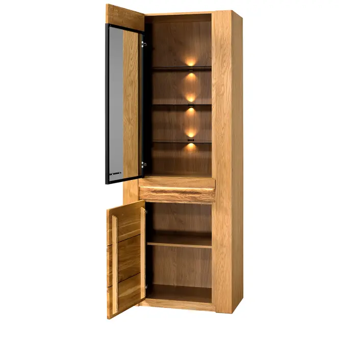 Vitrin Velvet 10 2d L Tömör Tölgyfa Natúr Olaj,4