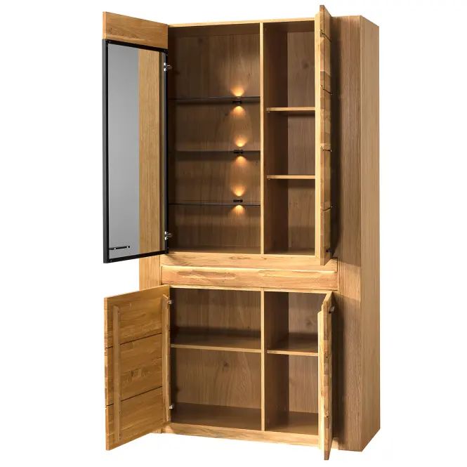 Vitrin Velvet 12 4d Tömör Tölgyfa Natúr Olaj,5