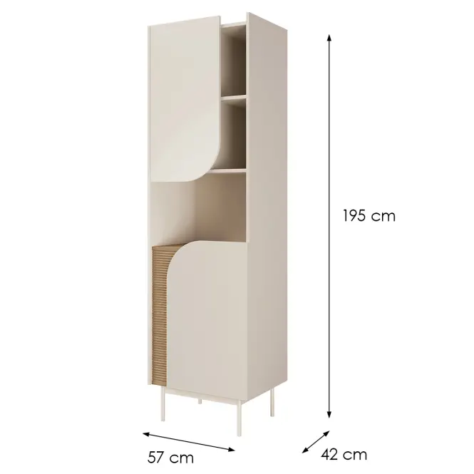 Regál Carmen 3 Macadamia/Tölgy Tavaszi